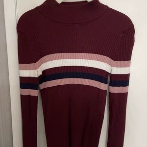 burgundy sweater